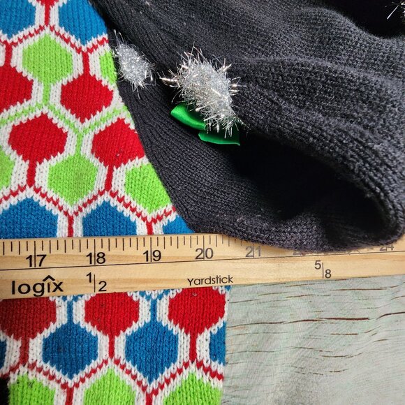 Spencers Workshop Ugly Christmas Sweater Medium With Bows & Bells - Picture 12 of 12